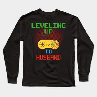 Promoted To Husband T-Shirt Unlocked Gamer Leveling Up Long Sleeve T-Shirt